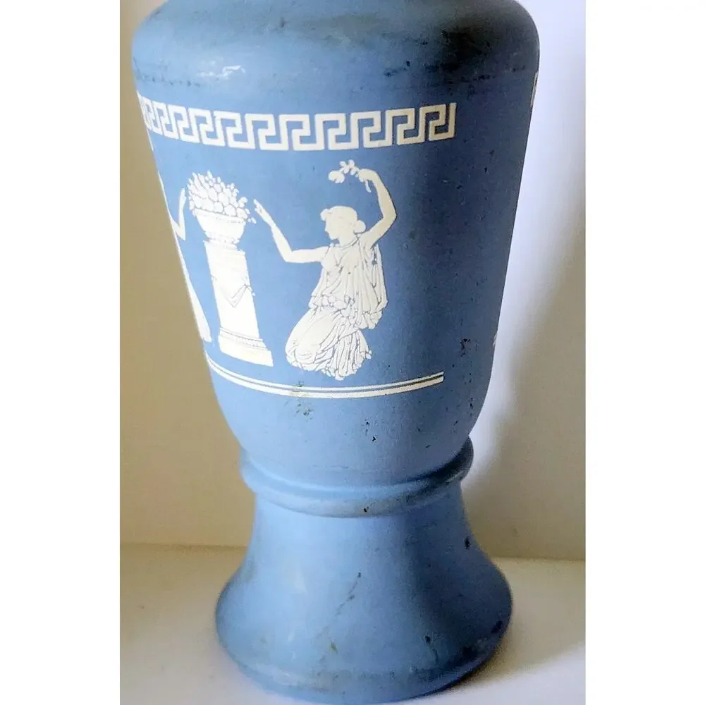 Avon Vase Imitation Wedgewood Jasperware Grecian Blue 6